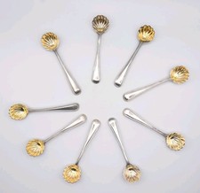 Rare Set Of 9 Antique Silver