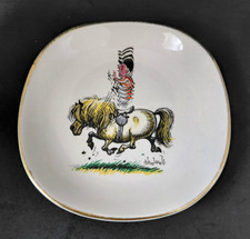 Vintage/Retro Norman Thelwell Comical Horse and Rider Plate Pin Dish