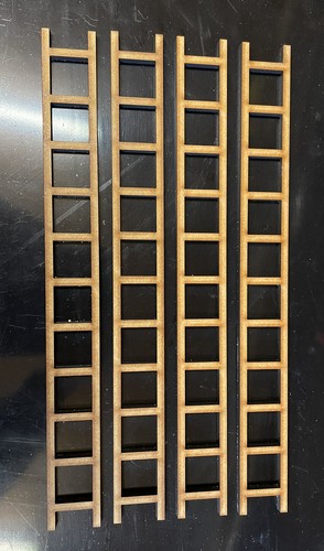 Large wooden ladders 355mm - wooden, ladders.