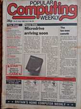 Vintage Popular Computing Weekly Magazine 21 Jul 83 ZX Microdrive Atari Perilous