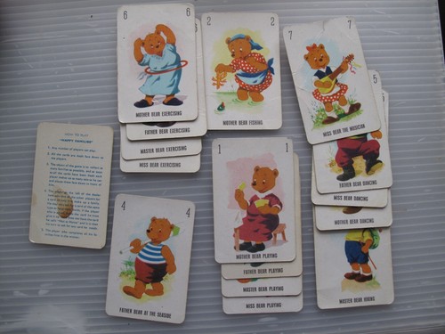 Vintage playing cards happy - vintage,