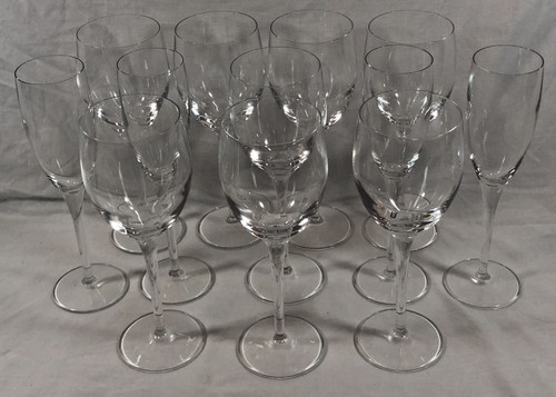 Vintage crystal stemware set - stemware,
