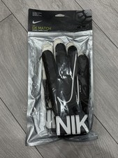 Brand New Nike Match GK Goalkeeper Gloves UK 9 Black White