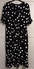 BOOHOO Black with White Polka