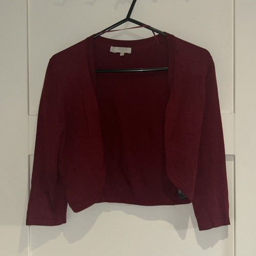Hobbs burgundy neck - burgundy, knit