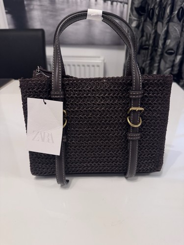 Zara chocolate mini tote - chocolate,