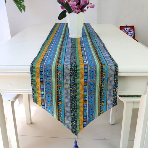 Cotton linen ethnic stripe - linen,