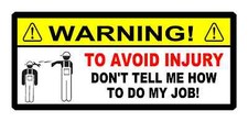 FUNNY TOOLBOX STICKER WARNING
