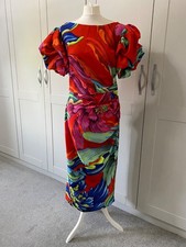 Kevan Jon red floral midi