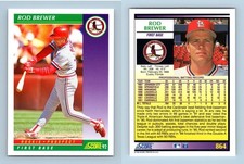 Rod Brewer - Cardinals - #864 Score 1992 Baseball RC Trading Card