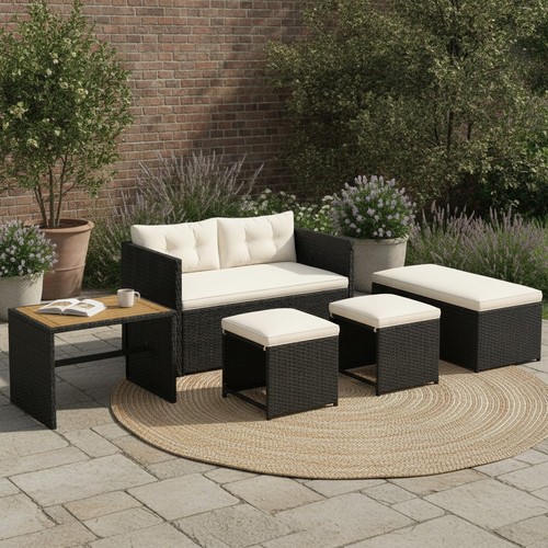 Rattan garden corner sofa - rattan,