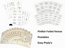 Easy Peely Peelables & Pinflair Transparent CHRISTMAS Verses Poetry Stickers