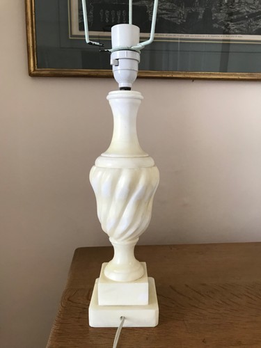 Vintage alabaster table lamp - vintage,
