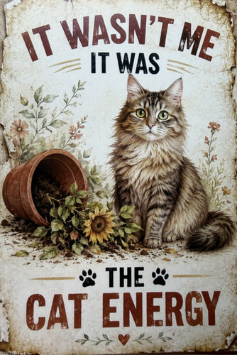 Cat attitude postcard - attitude,