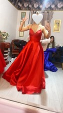 Caroline Bramley Red silk prom