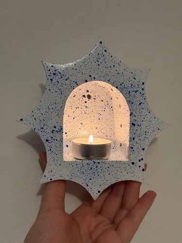 Wall candle holder star - wall,