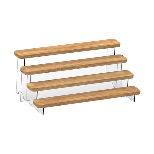 Wood display stand acrylic - wood,