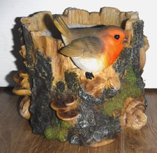 Vivid Arts Robin on Tree Trunk