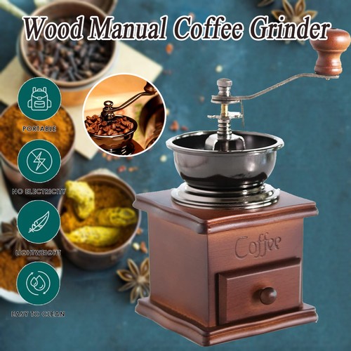 Wood manual coffee - manual, grinder