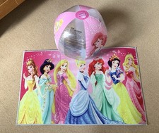 Disney Princess Rug 78 X 50 cm & Disney Princess Inflatable Ball