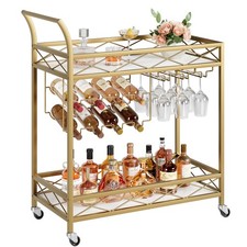 Drinks Trolley Gold Bar Cart