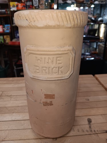 Stoneware wine brick bottle - stoneware,