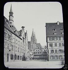 Glass Magic Lantern Slide THE DEUTCHES ULM C1890 GERMANY
