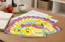 30 Star of the Week Award Certificates - School Teachers - A5 Durable Card