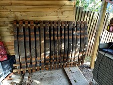 4 Oak Whiskey Barrel Fence