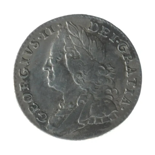 George 1758 silver sixpence - ii,