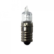 Clear 6v 10w E10 Mini Light Bulb 30mm x 10mm MES Miniature Screw Cap Prolite