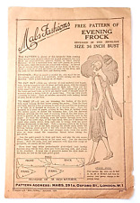 vintage/antique 1920s Mabs paper pattern dress sewing pattern B36 Sept 1925