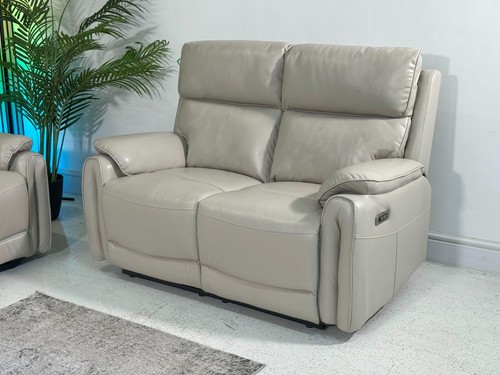 Torino cream leather sofa - leather, 3