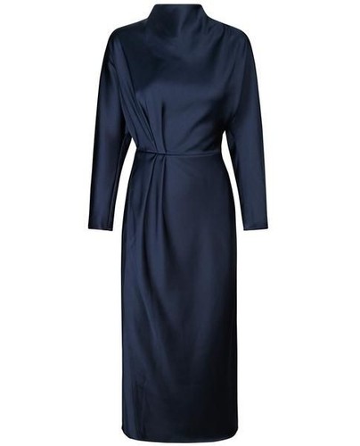 Stine goya navy satin - goya, midi