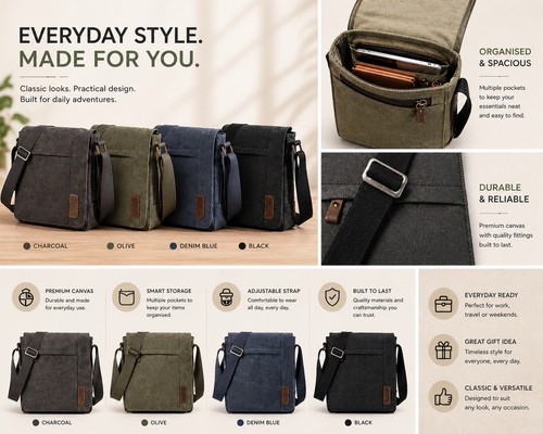 Troop london canvas crossbody - london,