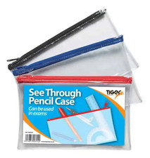 3 × Exam Clear Pencil Case  -