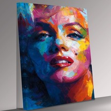 Marilyn Monroe Icon Abstract Modern Contemporary Canvas Print Wall Art Picture