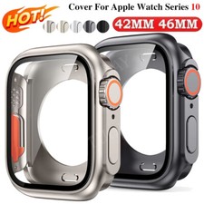 For Apple Watch 10 9 8 7 44/45/46mm Screen Protector Full Case Change To Ultra