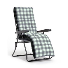Habitat Folding Recliner Garden Chair Grey 6 Positions 