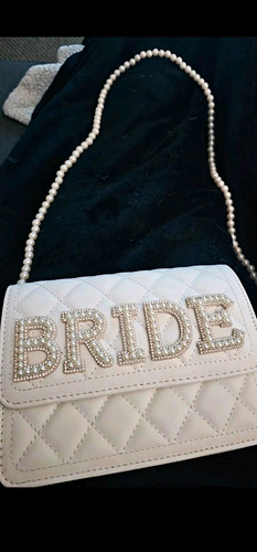 White quilted bride - quilted, bag