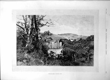 Old English Homes Wycombe Abbey Exterior Poachers Dogs Hare Ferret1895 19th