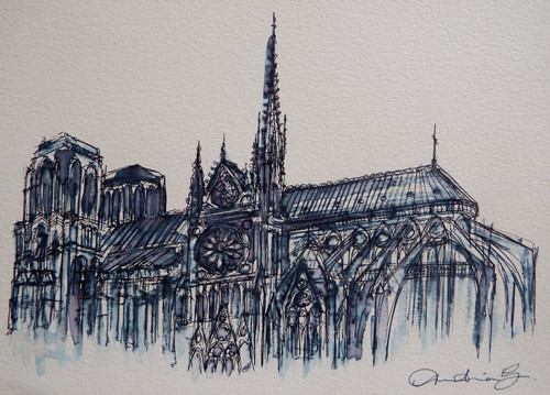 Original ink drawing - ink, of