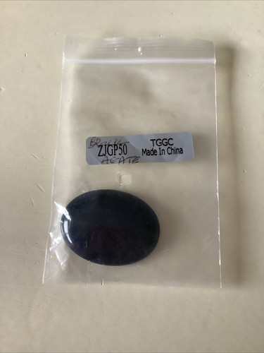 Black agate oval cabochon - agate,