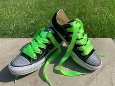 White Purple Pink Black Red Yellow Silver Ribbon Flat Shoe laces Trainer Laces