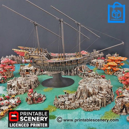 Flying dhow ship - dhow, tabletop