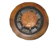 Wheel Rim All Wood Foot Stool