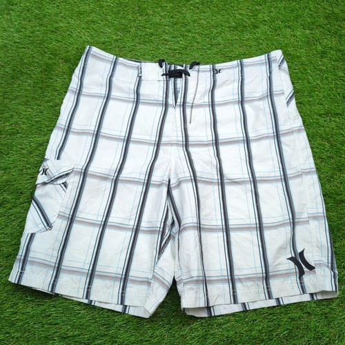 Hurley men white plaid board - plaid,