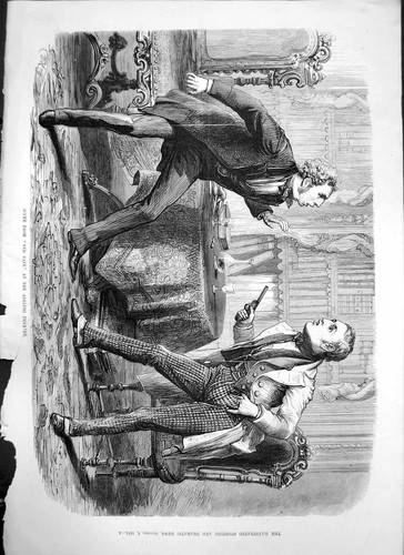 Old print scene red - old,