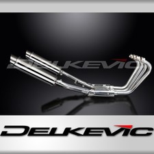 YAMAHA XJR1200 FULL 4-2 EXHAUST SYSTEM 350mm STAINLESS ROUND BSAU SILENCERS