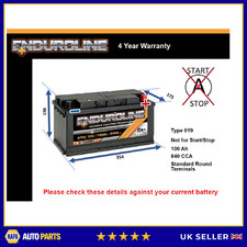 Car Battery 019 Enduroline 019